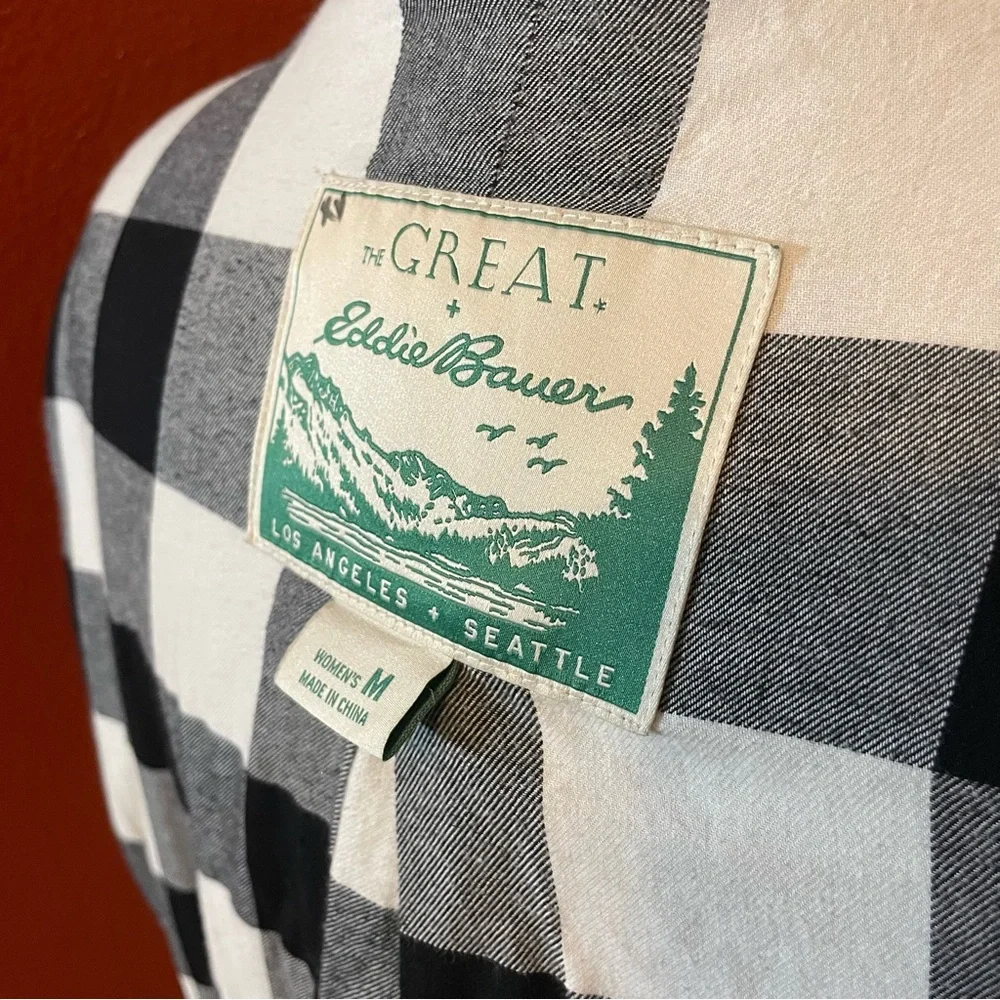 THE‎ GREAT x Eddie Bauer Women’s Color Block Plush Faux Sherpa Zip Up Long Coat - Picture 3 of 7